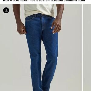 Lee Men's 100% Cotton Legendary Regular Straight Blue Jeans